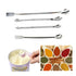 1Set Stainless Steel Micro Sampling Spoons Spatula Combination Reagent Spoons Laboratory Supplies (Pack of 4)...