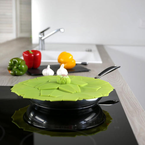 Charles Viancin - Artichoke Silicone Lid for Food Storage and Cooking - 11''/28cm - Airtight Seal on Any Smooth Rim Surface - BPA-Free - Oven, Mic...