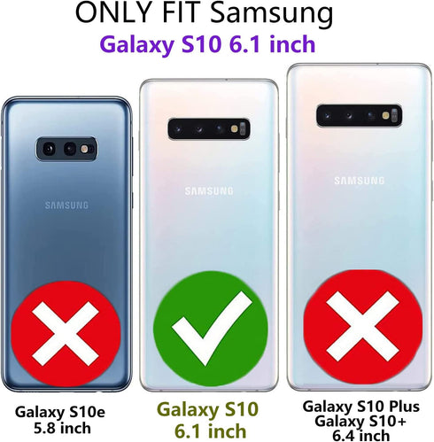 for Samsung Galaxy S10 Case Military Grade Shockproof with Kickstand Stand Built-in Magnetic Car Mount Armor Heavy Duty Protective Case for Samsun...