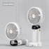 Portable Handheld Fan, USB Rechargeable Personal Fan, 4800mAh, 90° Foldable Mini Desk Fan with Led Digital Display, 5 Speeds Multi-Function Fan fo...