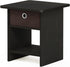 Furinno Dario End Table / Side Table / Night Stand / Bedside Table with Bin Drawer, 1-Pack, Espresso/Brown...