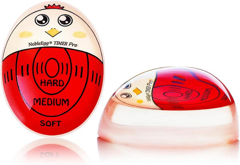 NobleEgg Egg Timer Pro | Soft Hard Boiled Egg Timer That Changes Color When Done | No BPA, Certified (2-Pack)...