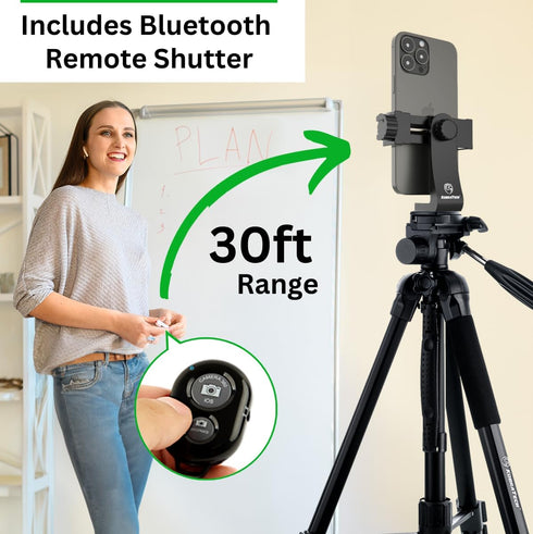 Cell Phone Tripod Mount | Fits Any Smartphone | Includes Bluetooth Remote Shutter | UniMount 360 iPhone Tripod Mount Adapter......