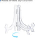 uxcell 3pcs 4.3" 6.3" 10" Easel Plate Holder, Plastic Folding Display Stand Clear for Decorative Picture Frame...