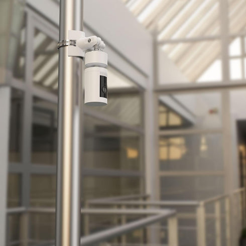 Pole Mount Bracket Compatible with Pan Tilt Camera - Stable Multifunctional Winding Installation (1pack?White)...