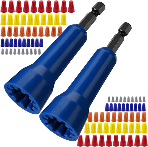 Wire Nut Driver, Spin Twist Wire Connector Socket,Wire Twisting Tool, Wire Connector Driver with 1/4" Chuck, Enhanced Wiring Efficiency, 2*Wire Tw...