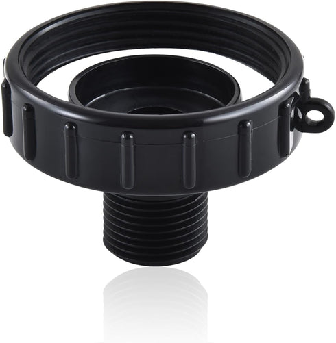 IBC Tote Adapter, IBC Tote Tank Food Grade Drain Adapter, 275-330 Gallon ibc tote fittings for Garden Hose?2.44" Fine Threads X 3/4" Garden Hose M...