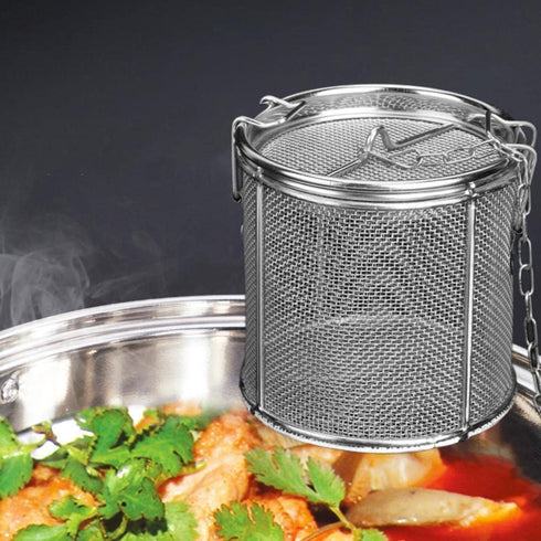 AUNMAS Stainless Steel Tea Ball Strainer and Spice Filter, 4.7 Inch Infusion Basket for Loose Leaf Tea, Soup Seasonings, Broth with Hook,12 x 13cm...
