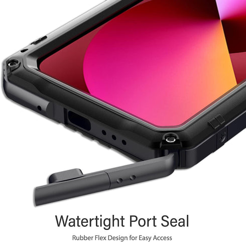 Marrkey Waterproof Case for iPhone 14 Plus, Heavy Duty Durable Metal Full Body Built-in Screen Protection Case Shockproof Dustproof Rugged Militar...