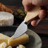 Mini Cheese Knife Set with wood Handle - Stainless Steel Charcuterie Knife Set with 4 Fruit Forks & 4 Small Spoons - Compact Cheese Cutter Set for...