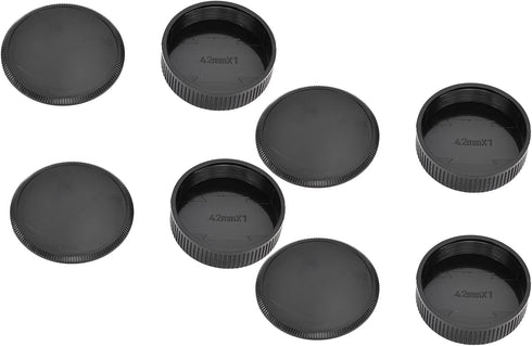 YYOYY 4 Pair Camera Rear Lens Cover and Body Set, for M42 Screw Mount Camera Accessories, Hard Plastic, The Lens from Dust, Small Size and Lightwe...