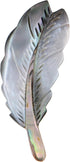 Alilang Natural Abalone Shell Silver Tone Feather Fashion Brooch Pin Accessories...