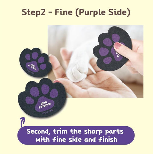 Pet Nail File, Stress Free Dog Scratch Pad for Nails Dog Paw Shape Dog Nail File, Double sided use, Ideal for Dogs, Cats...