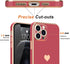Teageo for iPhone 12 Pro Max Case for Women Girl, Cute Love-Heart Luxury Bling Soft Back Cover, Raised Camera Protection Bumper, Silicone Shockpro...
