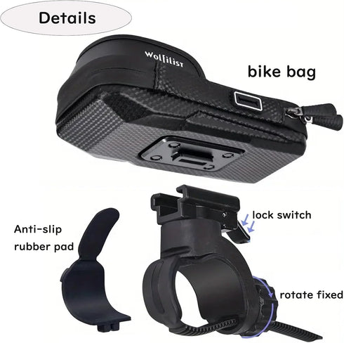 Bike Phone Holder EVA Waterproof Bike Front Frame Bag Top Tube Bike Bag Bicycle Phone Mount Cycling Pouch with Rain Cover Bike Accessories Gifts f...