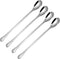 Coffee Spoon,4 Pcs Long Coffee Spoons for Coffee Bar,8-Inch Long Handle Iced Tea Spoon,Bar Spoon Cocktail Mixing Stirrers for Drink Silver (4, Sil...