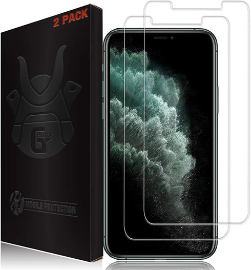 2 Pack Screen Protector for iPhone 11 Pro Max and iPhone Xs Max - Tempered Glass Screen Saver, Phone Case Friendly, Lifetime Replacement, Protecti...