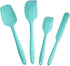 4 Piece Silicone Spatula Set, Flexible Heat Resistant Non-scratch Baking Cooking Rubber Spatulas with Stainless Steel Core, Aqua Sky...