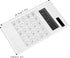 Crystal Calculator Slim Elegant Design Office Home Electronics Dual Power Desktop Calculator, Solar 10 Bit Tilt LCD Display Tilt Design White (Cry...