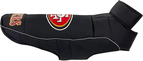 NFL San Francisco 49ers Puffer Vest for Dogs & Cats, Size Large. Warm, Cozy, and Waterproof Dog Coat, for Small and Large Dogs/Cats. Best NFL Lice...