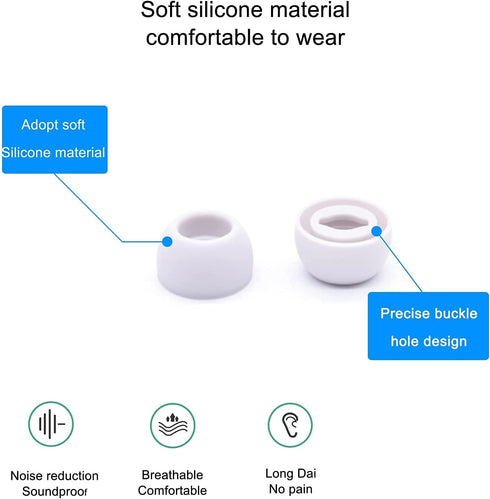 Adhiper Silicone Earbuds Replacement Buds Pro Earbuds Earmuffs Earbuds Compatible for Samsung Galaxy Buds Pro Earbuds/SML Silicone Earbuds 3 Sizes...