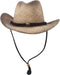 MG Tea Stained Raffia Straw Cowboy Hat - Tan with tint of black...