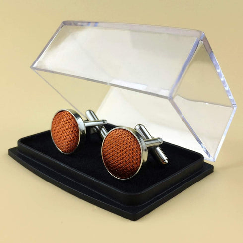 S&W SHLAX&WING Neckties for Men Wedding Tie and Cufflinks Orange Pumpkin Extra Long Matching Cufflinks Only...