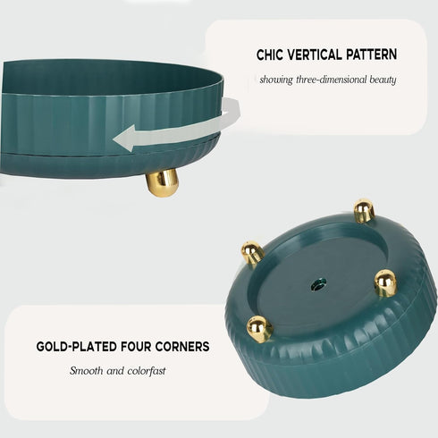 Anyoifax Makeup Perfume Organizer Tray 360 Degree Rotating Lazy Susan Skincare Lotion Organizer Spinning Cosmetics Storage for Dresser, Vanity, Ba...