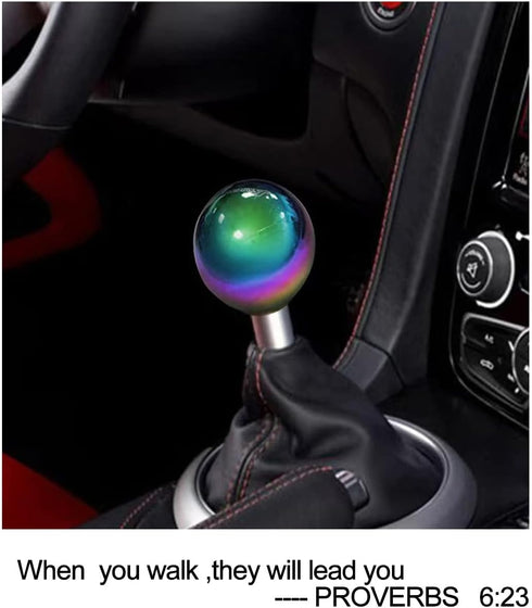 Shifter Knob Chrome Aluminum with 3 Adapter M8 M10 M12 x 1.25 Shift Lever(Blue)...