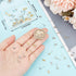 Beebeecraft 1 Box 40Pcs 2 Colors Post Studs Earrings with Loop 18K Gold & Platinum Plated Cubic Zirconia Stud Earring Findings and 40Pcs Butterfly...