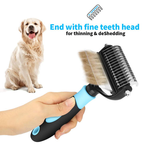 Dog Grooming Brush for shedding with 2 in 1 Professional Deshedding Tools and UNDERCOAT Rake for Long and Short Haired Dogs with Double Coat with ...