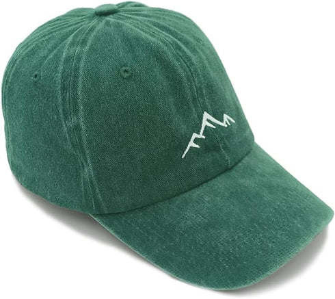 Vintage Baseball Cap Mens Peak Embroidery Baseball Hats Classic Washed Cotton Dad Cap Womens Outdoor Sports Cap Adjustable Green...