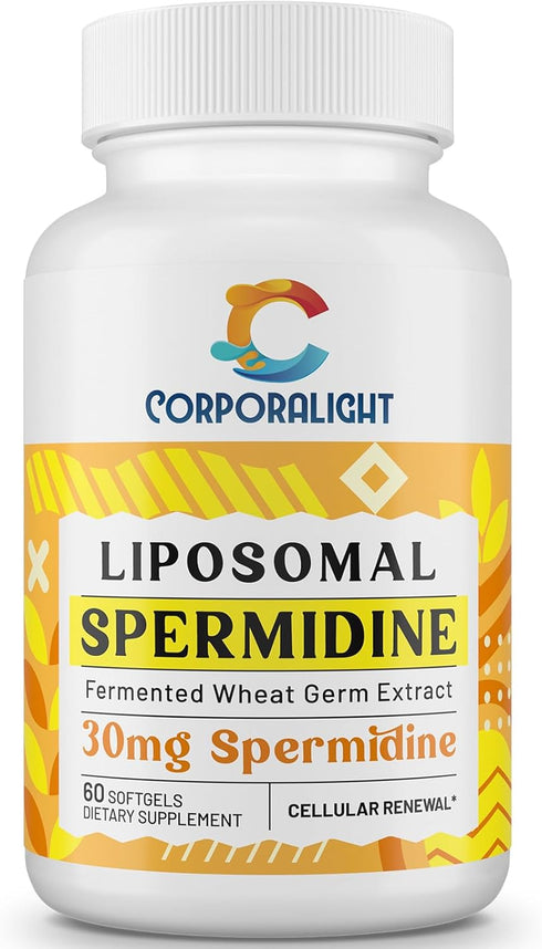 30mg Spermidine Supplement, Liposomal Spermidine, High Absorption, More Potent Than Spermidine 3HCL, Fermented Wheat Germ Extract, Spermidine for ...