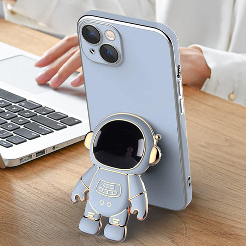 Astronaut Phone Ring Holder Finger Kickstand, ABS Electroplate Phone Back Grip Astronaut Phone Hidden Stand Compatible with iPhone 13 Pro Max/13 P...