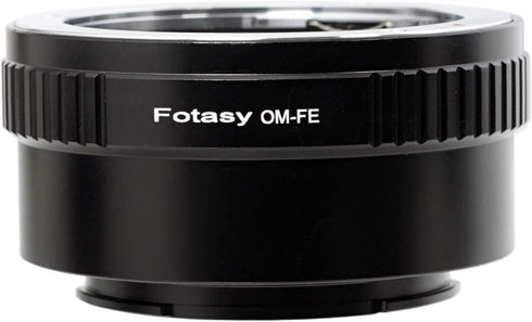 Fotasy Olympus OM Lens to E Mount Adapter, OM FE Adapter, OM Adapter to FE Mount, Compatible with Sony a7 a7R a7s II III IV a9 a7c Alpha 1 a6600 a...