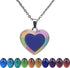 FM FM42 Temperature Sensing Color Changing Pendant Necklace with 19.29" Stainless Steel Rolo Chain...