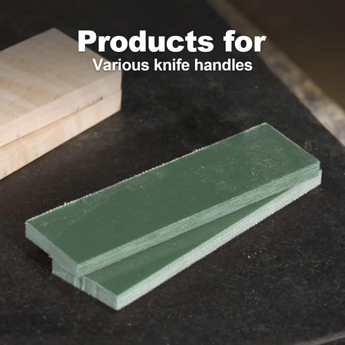 SuperDi G10 Scales Natural JADE GREEN 1/4" X 1.5" X 5.5" Knife Handle Grip Slabs...