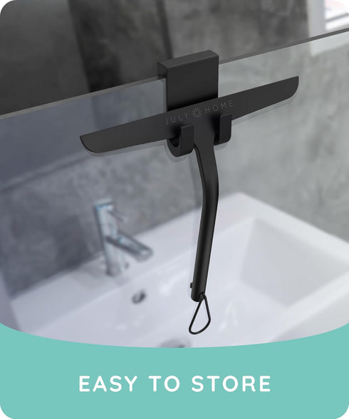 JULY HOME Premium All-Purpose Silicone Squeegee 11 inch, Stainless Steel Core, Shower Accessories - Bathroom Cleaner for Mirror, Car, Window, Tile...