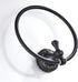 Oil Rubble Bronze Brass Bath Towel Ring, Wall Mounted Black Bathroom Hardware Accessories, Pattern Carving Design...