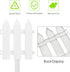 PLULON 6 Pieces Garden Fence with 6 Pieces Fence Insert White Plastic Fence Garden Picket Fence Edgings Lawn Flowerbeds Plant Borders Decorative G...