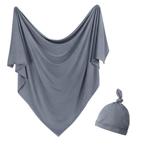 OWLOWLA Newborn Swaddle Set Stretch Wrap Swaddle Receiving Blanket for Baby Boy Girl(Dim Gray)...