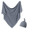 OWLOWLA Newborn Swaddle Set Stretch Wrap Swaddle Receiving Blanket for Baby Boy Girl(Dim Gray)...
