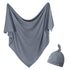 OWLOWLA Newborn Swaddle Set Stretch Wrap Swaddle Receiving Blanket for Baby Boy Girl(Dim Gray)...