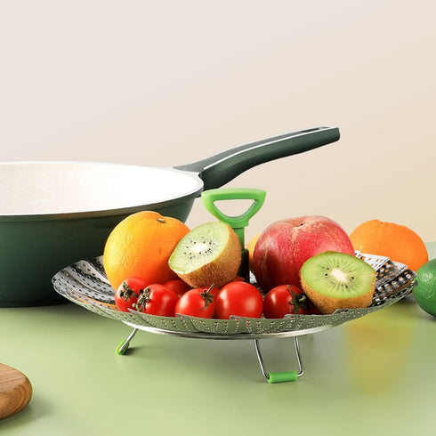 1 piece Steamer Basket, 5.5" to 9" Stainless Steel Vegetable Steamer Basket,Folding Expandable Steamers for Steaming Cooking...