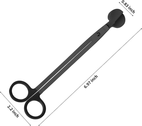 CHEFBEE Candle Wick Trimmer, Polished Stainless Steel Wick Clipper Cutter, Scissors, Reaches Deep Into Candles to Cut Spent Cord, Allow Cleaner Bu...