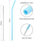 Reusable Silicone Drinking Straws, 16 Pcs Long Flexible Straws with 4 Cleaning Brushes for 20 and 30 oz Yeti/Rtic/Ozark Tumblers, BPA free, no Rub...