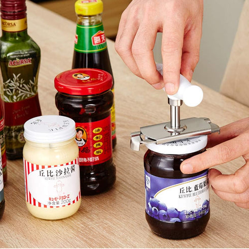 Jar Opener, Caliamary Jar Lid Opener for Seniors with arthritis, Adjustable Stainless Steel Lids Off Easy Jar Opener for 0.98-3.93inch Bottle Can ...