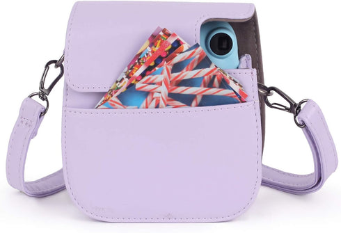 Phetium Instant Camera Case Compatible with Instax Mini 11/12,PU Leather Bag with Pocket and Adjustable Shoulder Strap (Lilac Purple)...