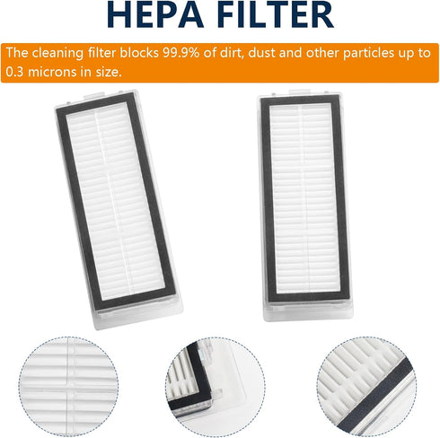 Replacement Parts for Dreame L20 Ultra / L30 Ultra Robot Vacuum Cleaner, 1 Main Brush, 4 Dust Bags, 4 Mop Pads, 2 HEPA Filters, 4 Side Brushes...