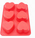 X-Haibei Love 6 Heart Shape Silicone Mold Lotion Bars Soap Moulds Cake Muffin Baking Deep Cavity 4oz per Cell...